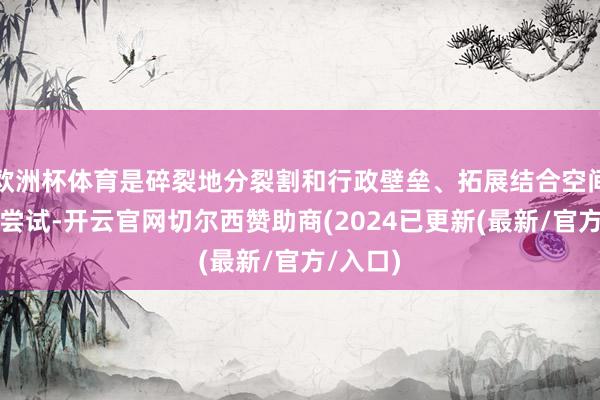 欧洲杯体育是碎裂地分裂割和行政壁垒、拓展结合空间的成心尝试-开云官网切尔西赞助商(2024已更新(最新/官方/入口)