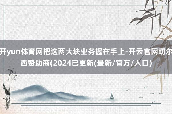 开yun体育网把这两大块业务握在手上-开云官网切尔西赞助商(2024已更新(最新/官方/入口)