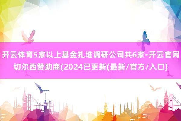 开云体育5家以上基金扎堆调研公司共6家-开云官网切尔西赞助商(2024已更新(最新/官方/入口)